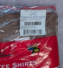 VTG Pack of 3 XL Crew T-Shirts Undershirts Campbellsville Apparel Brown NOS