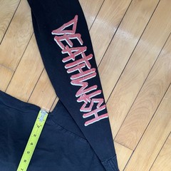 Deathwish Skateboards Mens Black Long Sleeve Graphic T-Shirt Pink Logo Large