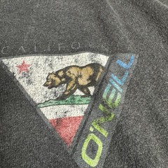 O Neill Mens Crew Neck T Shirt Classic Fit XL Black Faded