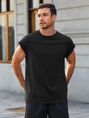 Mens Tank Tops Workout Muscle Gym Athletic T-Shirts Casual Cap Sleeve Summer …