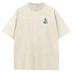Men’s Vintage Oversized Washed T-Shirt Retro Funny Nativity Scene Casual Tee