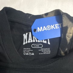 MARKET Graphic Bleach Wash Men’s Black Short Sleeve T-Shirt Size XL