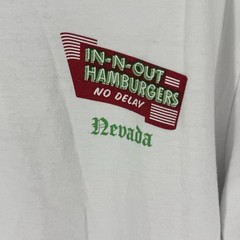 In-N-Out Burger Nevada Neon Graphic T Shirt Men’s Large White Retro Car USA Tee