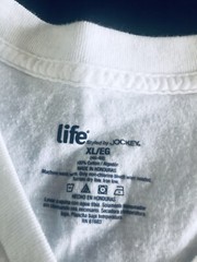Mens T-Shirts lot Life And Fruit Of The Loom 3 Pieces Size XL White And Black