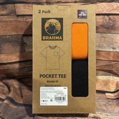 Brahma Mens 2 Pack Pocket Tee Shirt 2XL XXL Relaxed Fit Moisture Wicking Work T