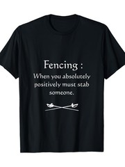220g 100% Cotton – Fencing T-Shirt For Men, Women, s