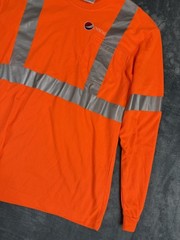 CornerStone Pepsi Mens Hi-Vis Orange Reflective Long Sleeve Shirt L