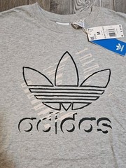 Adidas Trefoil Logo Graphic T-Shirt Mens OG Sketch Grey NEW Hip Hop 3 Stripes