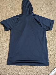 Adidas Short Sleeve Shirt Men Medium Blue Mesh Hooded Jersey FreeLift Climalite