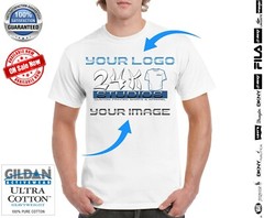Custom Printed T-Shirts Gildan 100% Heavy 5.3oz Cotton S/M/L/XL