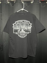 VTG Black Harley Davidson Motorcycles Round Rock Pocket Tee