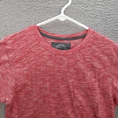 Bruno Shirt Adult Large Red White Geometric Lightweight Stretch Preppy Workwear