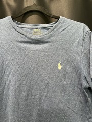 Polo Ralph Lauren M Custom Slim Fit Blue Heather ￼/ Cream Pony Logo