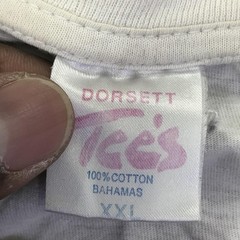 Dorsett Tee’s Shirt Mens 2XL White Smile Mon Bahamas Smiley Face Tee Graphic