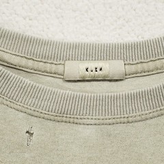 XLIM Shirt Men Size 2 Medium Khaki Gray Episode .5 Distressed Panel Cotton Linen