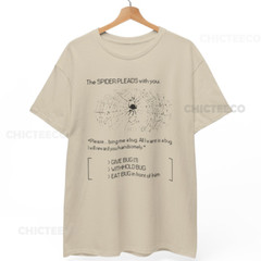 Spider Pleads Text Adventure T-Shirt Retro Gaming Cult Obscure Unisex Tee