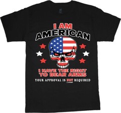Big and Tall Shirt 2nd Amendment Skull Mens Graphic Tee Big Guy Clothing Apparel