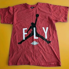 Nike Air Jordan Shirt Adult Large Red Mens L Big Jump Man Graphic Tee