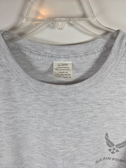 US Air Force USAF Size 3XL Gray Reflective Silver Short Sleeve T-Shirt