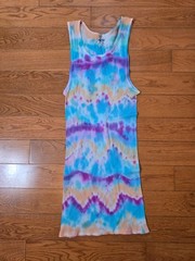 Choice of Tie Dye: Medium Tie Die Tank Top, STRETCHY Gildan 100% Cotton Handmade