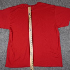 Vintage Nike Shirt Mens XXL Red Black Shield Swoosh Graphic Tee Deadstock Y2K
