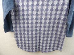 Mossimo Mens Size S 3/4 Sleeve T Shirt 100% Cotton Blue Geometric Pattern