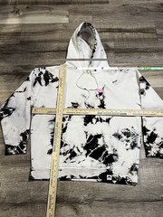 Gutter Cat Gang Merch 1.0 Black White Tie Dye Hoodie Sweatshirt Size Large