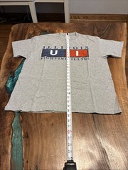 Classic University of Illinois Gray Large T-Shirt Delta Pro Weight Sz L Large