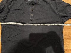 Peter Manning Shirt Mens 3 Dark Grey Long Sleeve Henley