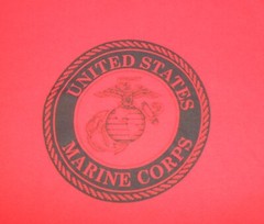United States Marines Shirt Adult Red Logos Cotton Tee Shirt no tag (READ)