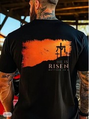 Jesus is RISEN T-Shirt- American Shirt- All Over Printed full Size S-5XL