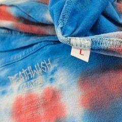 Deathwish Skateboarding Shirt Mens L Blue Tie Dye Logo Graphic Skater Streetwear