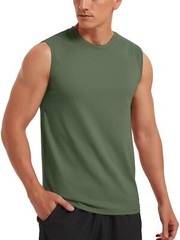 Men’s Sleeveless Muscle Tee Cotton Tank Tops Gym Fitness Casual Swim Sport Shirt