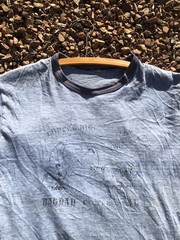 Vintage 1982 Cowboy Western Paper Thin T Shirt Size Medium Ringer Burnout 80s