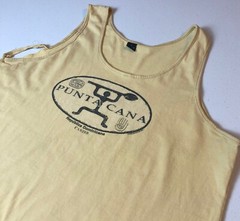 vtg Punta Cana Tank Top Shirt XL Dominican Republic Thrashed Muscle 2001
