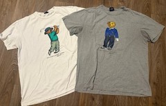 Lot Of 2 Polo Ralph Lauren Golf Classic Preppy Vintage Bear T-Shirt Size Large