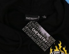 CHEMISTRY Men’s Hoodie Pullover Athletic Long Sleeves Sweatshirts S Black.