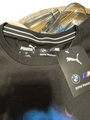 Puma BMW Motorsport Shirt Mens Medium Black Sz large Logo Graphic Racing T-Shirt