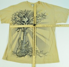 Guitar Tree Y2K Skull Large Rock Metal Band Style Shirt Guitarist AOP Graphic