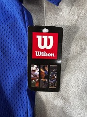 Wilson Mesh Football Retro Jersey mens XL USA VTG Y2K 90s blank T-Shirt Roy Blue