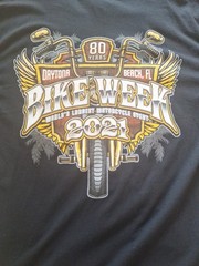 Bike Week 2021 Daytona Beach T Shirt Mens XL Black Short Sleeve Motorcycle Biker