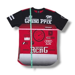 Lavish Society Grand Prix Racing Short Sleeve Red & Black Shirt Men’s L