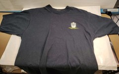 Vintage Trains Shirt Mens Large Black Friends Of The Railroad Dublin GA