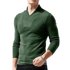 Zonbailon men’s t-shirt slim-fit breathable warm thickened bottomed long sleeve