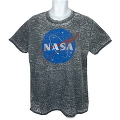 NASA Burnout T Shirt Classic Logo / Men’s (L) Gray Fifth Sun Cotton Blend