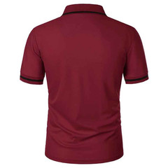 Men Breathable Polo Shirt Casual Summer Slim Fit Solid Color Tee Top Tshirt Gift