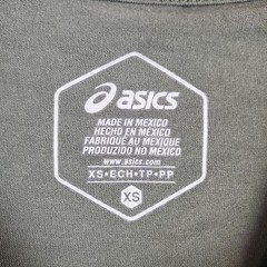 Asics Paintbrush T-Shirt Men’s XS Green Cotton Graphic Short Sleeve Pullover