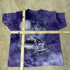 Tie dyed Wolves The Mountain Purple Shirt Mens Size XXL 2XL