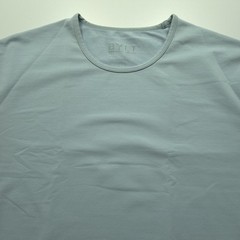 BYLT Mens Shirt Large Light Blue Drop Cut Crewneck Soft Stretch Tee Casual Gym L