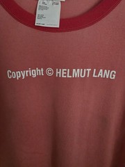 RARE Helmut Lang Copyright Logo Vintage Pink T-Shirt Hysteric Glamour Vibe